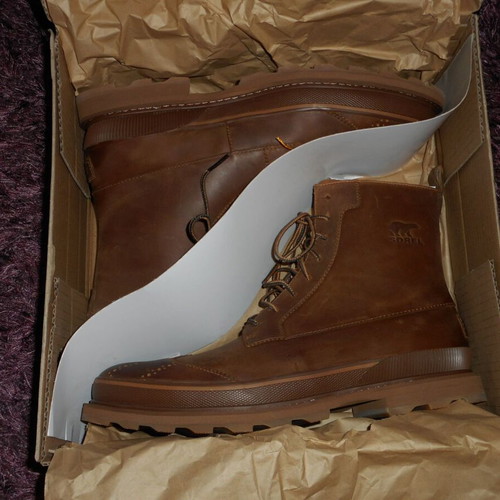 Sorel Madson Wingtip Boot brown casual shoe new, size 43