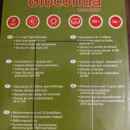 Olivetti Gioconda calculator new with dual-color backlight display
