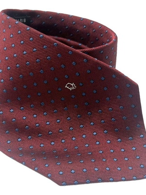 Christian Dior вратовръзка употребявана, бордо коприна