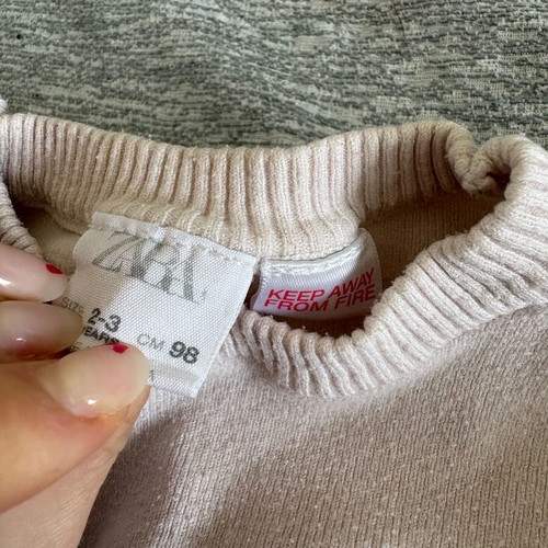 Zara children's blouse used, beige, 2-3 years, 98 cm