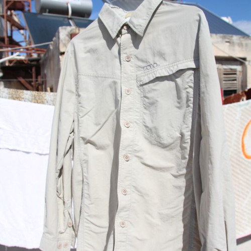 Polo shirt used, white, size S