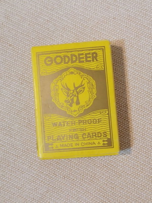 Goddeer τράπουλα καινούργια, vintage αδιάβροχα με χρυσές άκρες