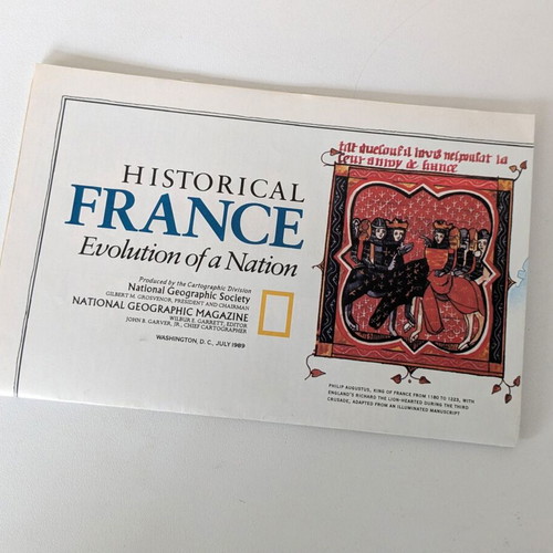 National Geographic Historical France Evolution of a Nation map used, 1989