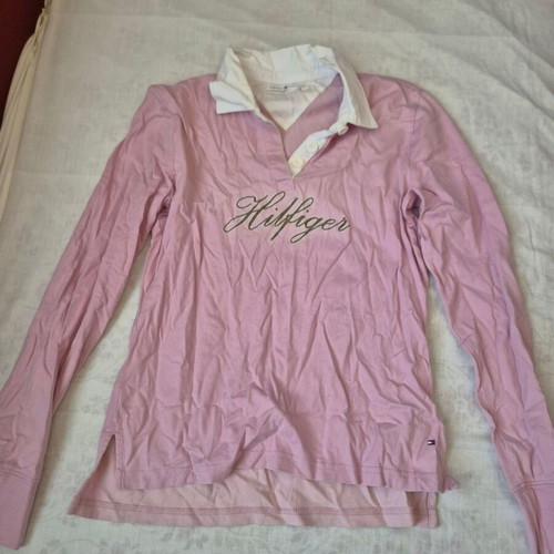 Tommy Hilfiger blouse size M like new, pink and white