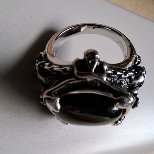 Gothic ring 2cm Et Nox hard and heavy like new, men's