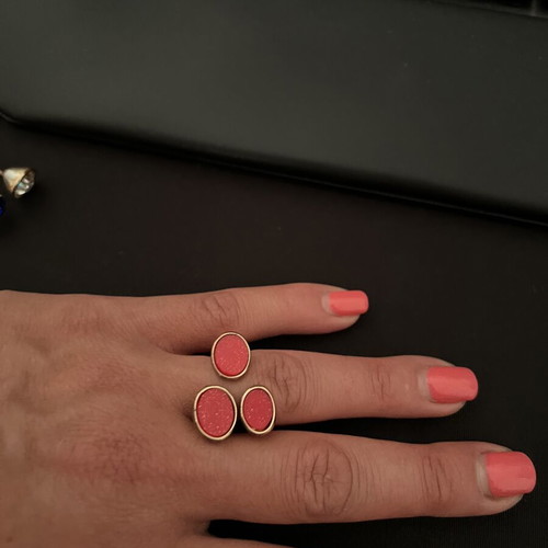 Handmade ring pink used