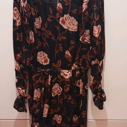 Zara mini floral dress like new, black and pink