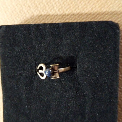 Women's ring with energy crystal new, blue