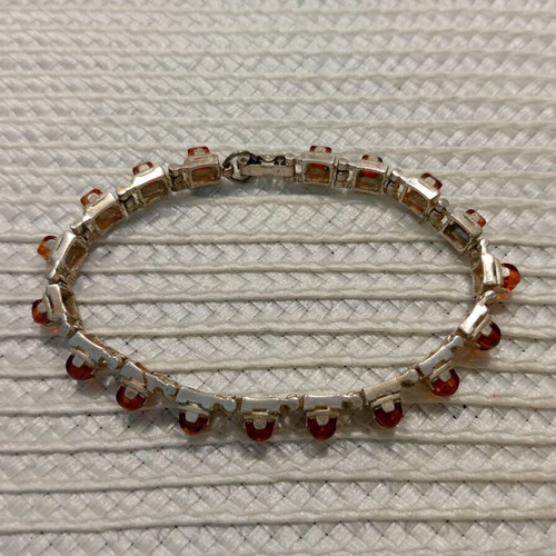Women's vintage bracelet like new with amber-colored stones