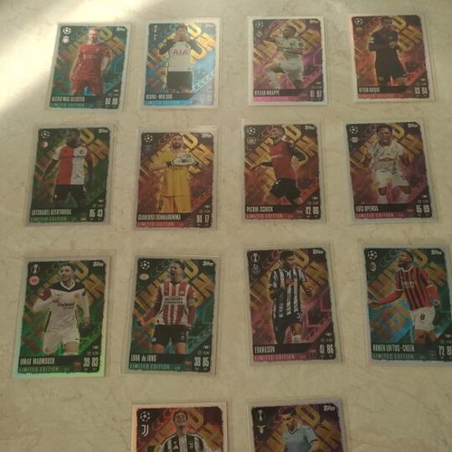 Match Attax 2024-2025 limited cards like new, pack of 14
