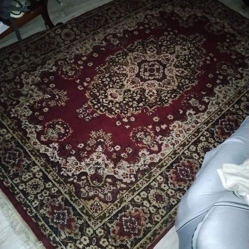 Vintage retro classic Persian rug with oriental patterns