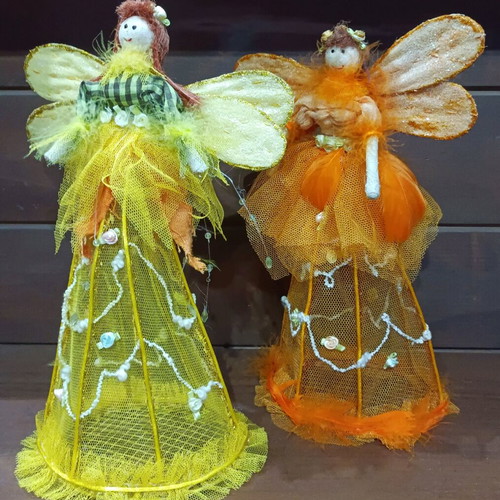 Vintage fairies with storage like new, set of 2 pieces