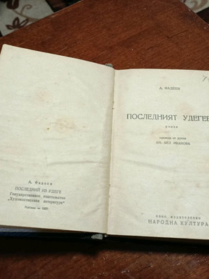 Последният удегеец употребяван роман