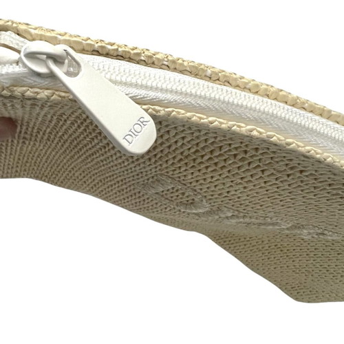 Dior Parfum Straw Clutch used, beige