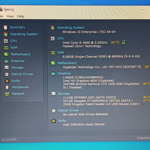 Budget Gaming PC i5 4460 GTX 1060 6GB 8GB RAM SSD+HDD μεταχειρισμένο