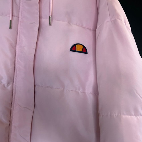 Ellesse women's pastel pink quilted jacket, size M