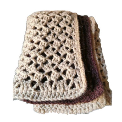 Handmade blanket new from 100% natural wool 95x150 cm