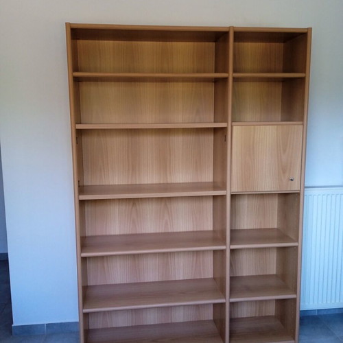 Neoset bookshelf used, height 2.00m width 1.41m depth 0.35m
