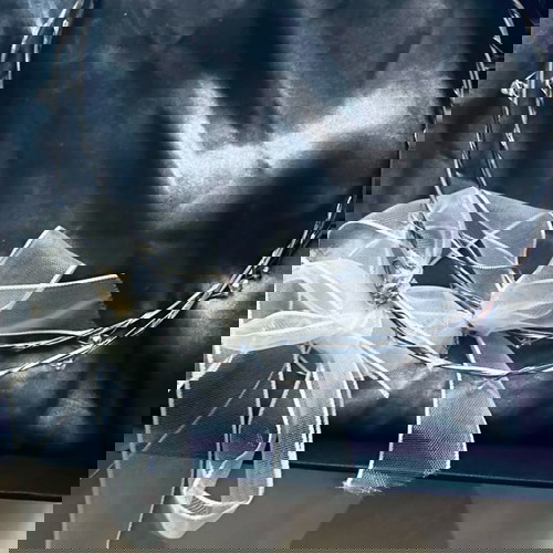 Στέφανα γάμου καινούργια με πλεκτό σχέδιο, χάντρες και χρυσή αλυσίδα