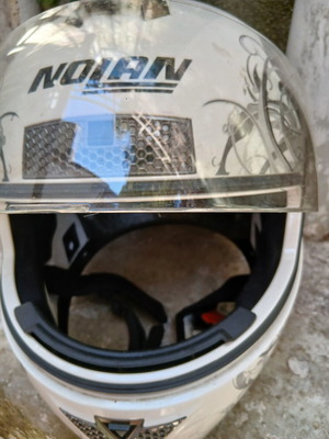 Nolan motorcycle helmet used, missing inner padding
