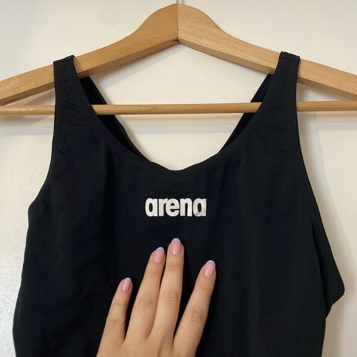 Arena one-piece swimsuit like new, black, size 36, open back