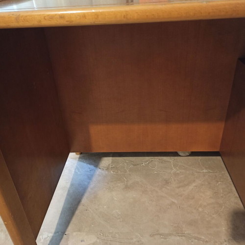 German solid wood desk with 3 drawers used