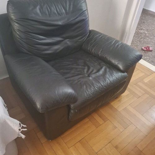Leather armchairs used, set of 2, ideal for office