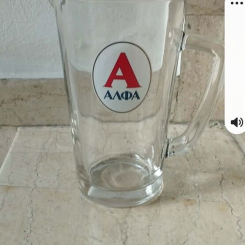 Alfa glass pitcher, thick glass with handle
