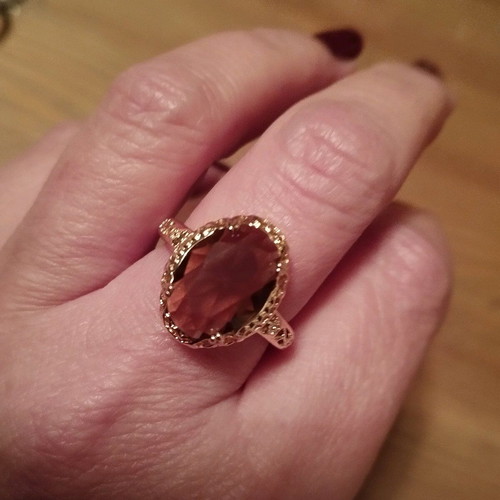 Ring with honey stone No 9 unused
