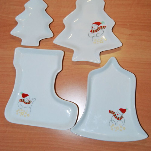 Christmas set small fondue dishes used