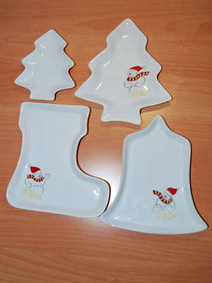 Christmas set small fondue dishes used
