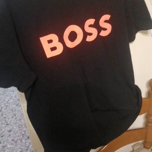 Boss unisex t-shirt, size XL, black and orange