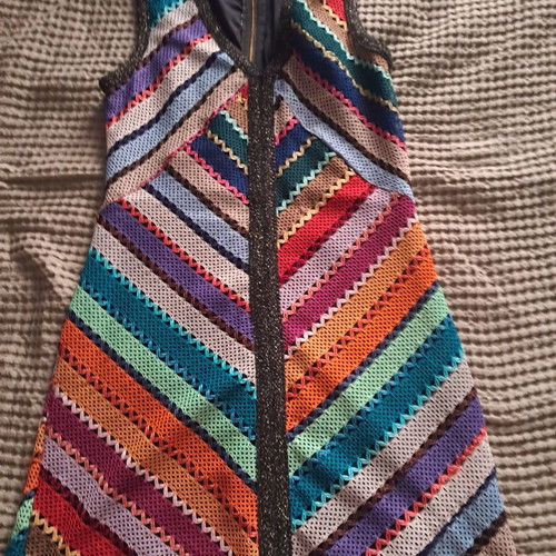 SugarFree knitted dress medium, like new, polyester, colorful