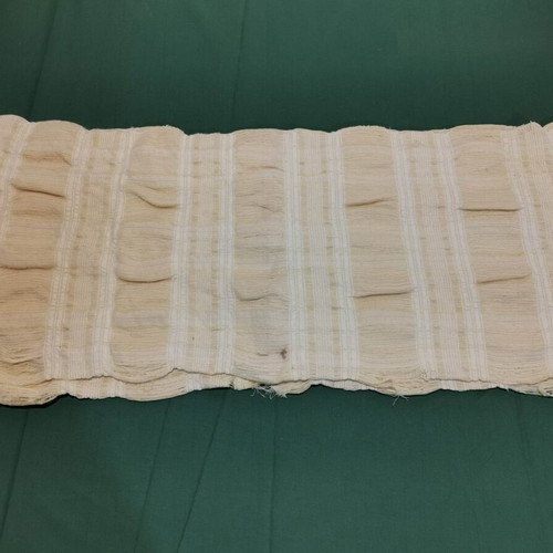 Wool woven bed sheet used, 1930s vintage with wear
