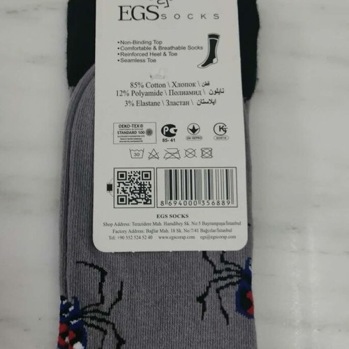 Egs Socks Spider onesize 40-46 new, grey and black