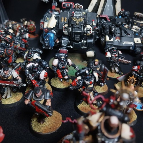 Black Templars Army Warhammer 40K fully painted, like new