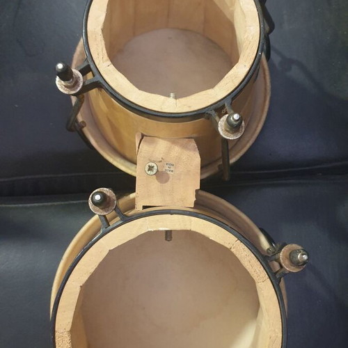 Cosmic Percussion CP bongos used, 7” and 6” set natural wood