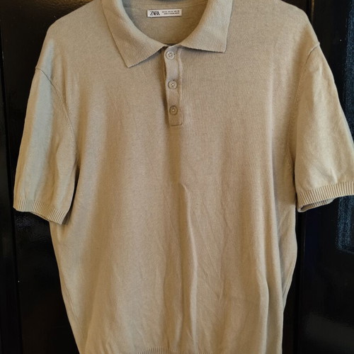 Polo T-shirt Zara beige size M like new