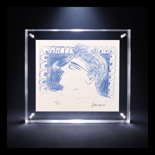 Φασιανός Αλέκος Young Man with a Moon, ιδιόχειρη υπογραφή, περιορισμένη έκδοση 47/60