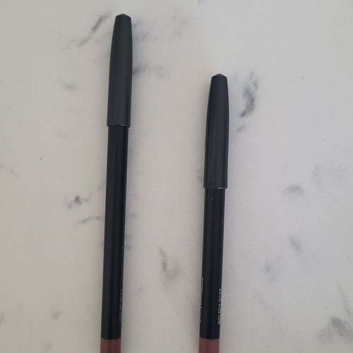 Mac lip liner Stripdown and Bodly Bare used