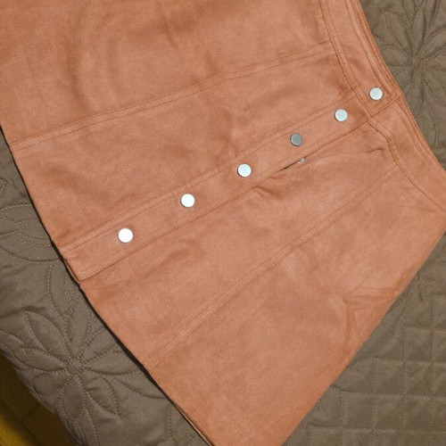 H&M skirt pink suede-like size M 38 10 like new