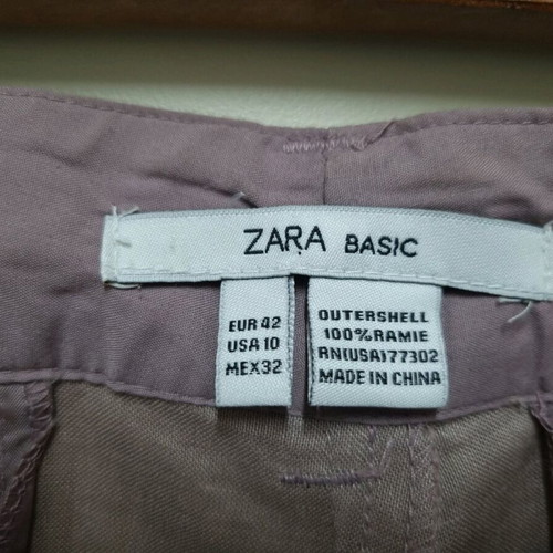 Zara women's linen pants like new, size L, earthy color