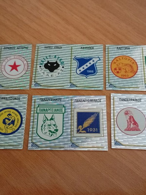 Αυτοκόλλητα Panini 1998 ποδόσφαιρο καινούργια, 6 διαφορετικά σήματα με πλάτη
