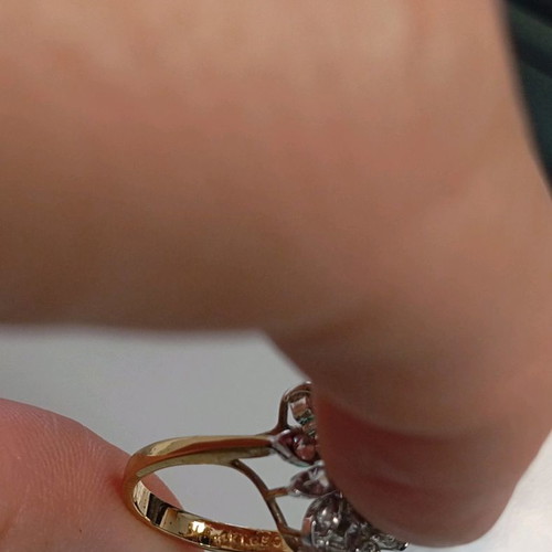 Faux ring No 54 (No 17) new with silver and gold color