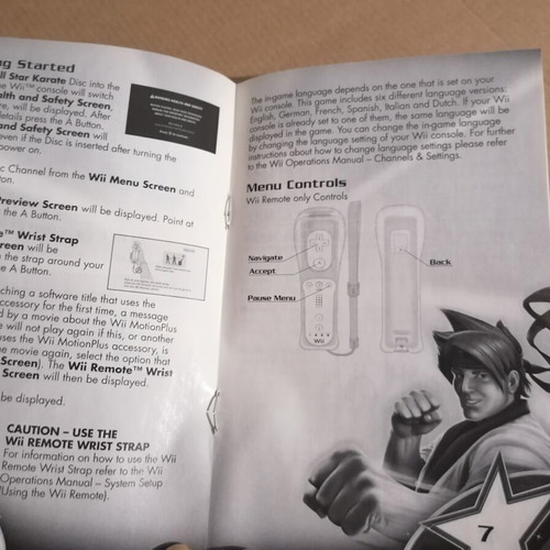 All Star Karate instruction booklet for Nintendo Wii, English