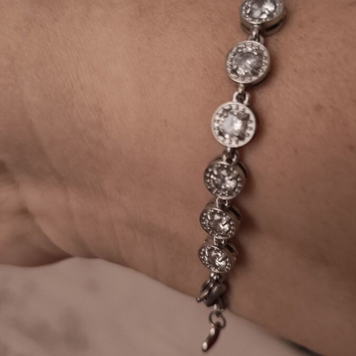Silver bracelet new, surgical steel, does not tarnish