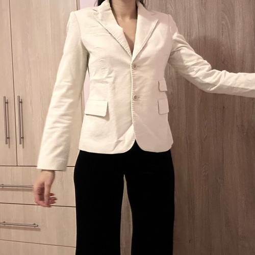 Colori Corduroy Jacket Small White Beige Like New