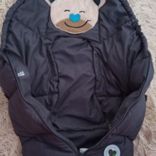 Mucki footmuff by Odenwälder BabyNest like new, light gray