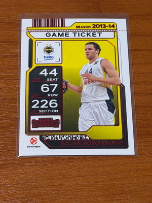 2025-26 Panini Contenders EuroLeague Game Ticket Red Parallel #76 Bojan Bogdanovic new