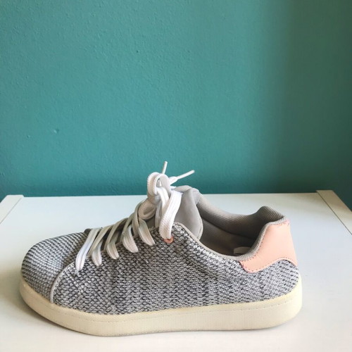 Primark sneakers used with knitted texture, size 38, white and grey